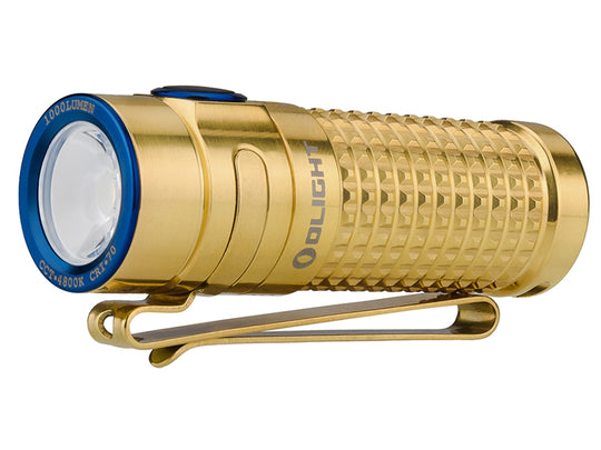 Olight S1R II Ti Baton Rechargeable Flashlight - CREE XM-L2 U4 LED - 1000 Lumens - Uses 1 x RCR123A (included) - Autumn Yellow