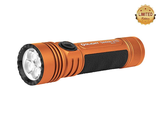 Olight Seeker 3 Pro Rechargeable LED Flashlight - 4200 Lumens - Includes 1 x 5000mAh 21700 - Orange
