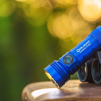 Olight Seeker 4 Mini Rechargeable LED Flashlight - Black, OD Green, Blue, Red, or Limited Edition Titanium