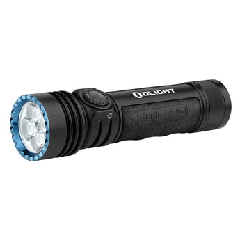 Olight Seeker 4 Pro Rechargeable LED Flashlight - 4600 Lumens - Cool White or Neutral White - Includes 1 x 21700 - Multiple Color Options