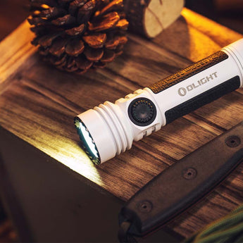 Olight Seeker 4 Pro Rechargeable LED Flashlight - 4600 Lumens - Cool White or Neutral White - Includes 1 x 21700 - Multiple Color Options