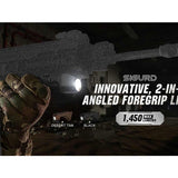 Olight Sigurd 2-in-1 Angled Grip Rechargeable LED Weapon Light - 1450 Lumens - Includes Built-in 2400mAh Li-Poly Battery Pack - Black or Desert Tan