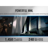 Olight Sigurd 2-in-1 Angled Grip Rechargeable LED Weapon Light - 1450 Lumens - Includes Built-in 2400mAh Li-Poly Battery Pack - Black or Desert Tan