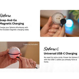 Olight Sphere C Rechargeable LED Lantern - 75 Lumens - Uses Built-in 700mAh Li-ion Battery Pack - Clear or Stellar Sky