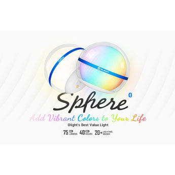 Olight Sphere Rechargeable RGB LED Lantern - 75 Lumens - Uses Built-in 700mAh Li-ion Battery Pack - Multiple Color Options