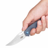 Olight Splint Folding Knife - 3.96 Inch Blade - Straight Edge - G10 Handle - Gray or Black