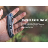 Olight Splint Folding Knife - 3.96 Inch Blade - Straight Edge - G10 Handle - Gray or Black