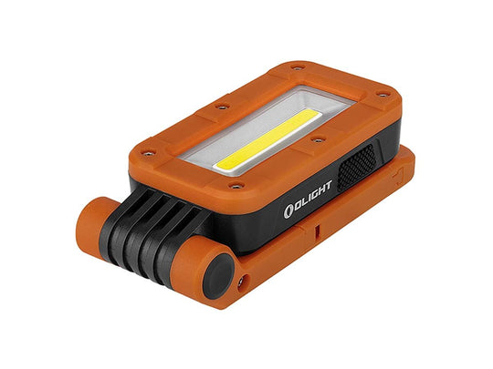 Olight Swivel USB-C Recharegeable Work Light - 400 Lumens - Uses Built-In 2600mAh Li-ion Battery Pack - Orange