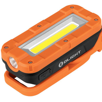 Olight Swivel Pro USB-C Recharegeable Work Light - 1100 Lumens - Uses Built-In 5200mAh Li-ion Battery Pack - Orange