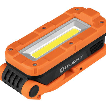 Olight Swivel Pro USB-C Recharegeable Work Light - 1100 Lumens - Uses Built-In 5200mAh Li-ion Battery Pack - Orange