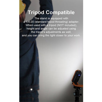 Olight Swivel Pro USB-C Recharegeable Work Light - 1100 Lumens - Uses Built-In 5200mAh Li-ion Battery Pack - Orange