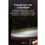 Olight Swivel Pro USB-C Recharegeable Work Light - 1100 Lumens - Uses Built-In 5200mAh Li-ion Battery Pack - Orange