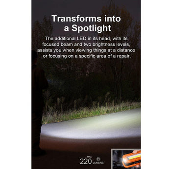 Olight Swivel Pro USB-C Recharegeable Work Light - 1100 Lumens - Uses Built-In 5200mAh Li-ion Battery Pack - Orange