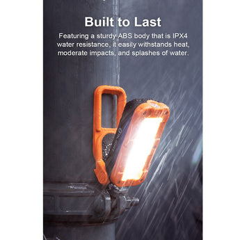 Olight Swivel Pro USB-C Recharegeable Work Light - 1100 Lumens - Uses Built-In 5200mAh Li-ion Battery Pack - Orange