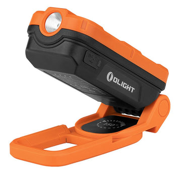 Olight Swivel Pro USB-C Recharegeable Work Light - 1100 Lumens - Uses Built-In 5200mAh Li-ion Battery Pack - Orange