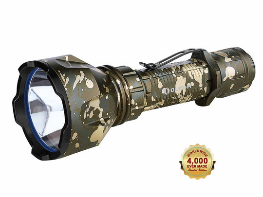 Olight Warrior X Turbo Extreme Distance Rechargeable LED Flashlight - 1100 Lumens - Includes 1 x 21700 - Desert Camo