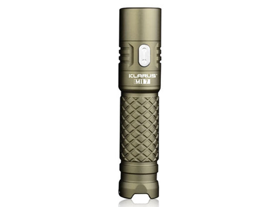 Klarus Mi7 Mini-Might EDC Flashlight - CREE XP-L HI V3 LED - 700 Lumens - Uses 1 x AA (Included) or 1 x 14500 - Mil-Spec Olive Drab