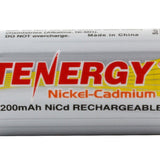 Tenergy 20300-1 Sub C 2200mAh 1.2V Nickel Cadmium (NiCd) Flat Top Battery with or without Tabs - Bulk