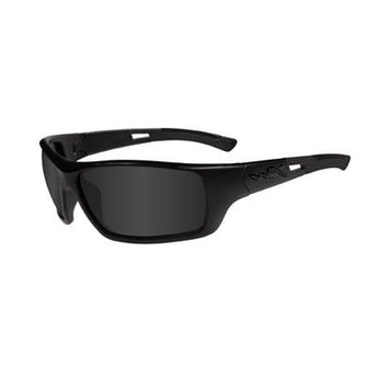Wiley X Slay Active Sunglasses Rx Ready with High Velocity Protection - Black Ops Matte Black Frame with Smoke Grey Lenses (ACSLA01)