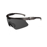Wiley X PT-1 Changeable Sunglasses with High Velocity Protection - Matte Black Frame with Smoke Grey Lenses (PT-1S)