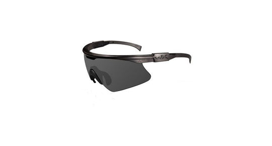 Wiley X PT-1 Changeable Sunglasses with High Velocity Protection - Matte Black Frame with Smoke Grey Lenses (PT-1S)