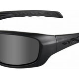 Wiley X WX Gravity Climate Control Sunglasses Rx Ready with High Velocity Protection - Black Ops Matte Black Frame with Smoke Grey Lenses (CCGRA01)