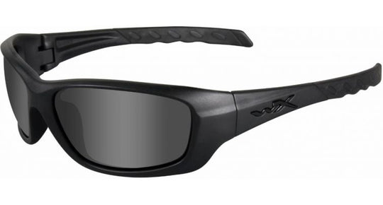 Wiley X WX Gravity Climate Control Sunglasses Rx Ready with High Velocity Protection - Black Ops Matte Black Frame with Smoke Grey Lenses (CCGRA01)