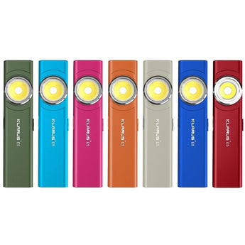 Klarus E5 USB-C Rechargeable EDC LED Flashlight - 470 or 600 Lumens - Uses Built-in 450mAh Li-ion Battery Pack - Multiple Color Options