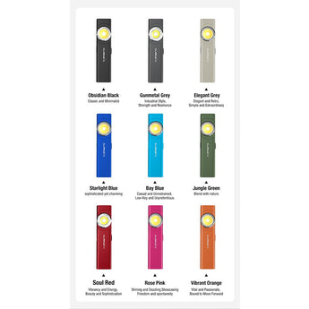 Klarus E5 USB-C Rechargeable EDC LED Flashlight - 470 or 600 Lumens - Uses Built-in 450mAh Li-ion Battery Pack - Multiple Color Options