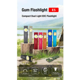 Klarus E5 USB-C Rechargeable EDC LED Flashlight - 470 or 600 Lumens - Uses Built-in 450mAh Li-ion Battery Pack - Multiple Color Options