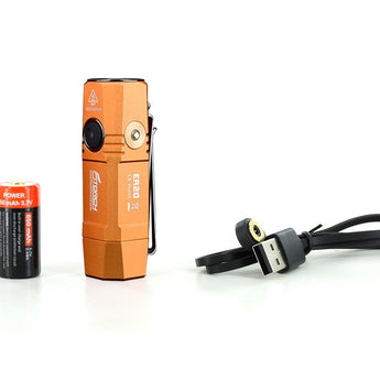 Fitorch ER20 Rechargeable LED Flashlight - CREE XPL - 1000 Lumens - Includes 1 x 16340 - Available in Black, Red, Orange, and Blue