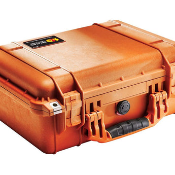 Pelican 1450 Medium Watertight Case with Foam - Black, Orange, Green, Yellow, Tan, or Silver