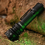 Acebeam Defender P17 Dual-Switch LED Flashlight - 4900 Lumens - CREE XHP70.3 HI - Includes 1 x USB-C Rechargeable 21700 - Black, Grey, OD Green, and Desert Sand