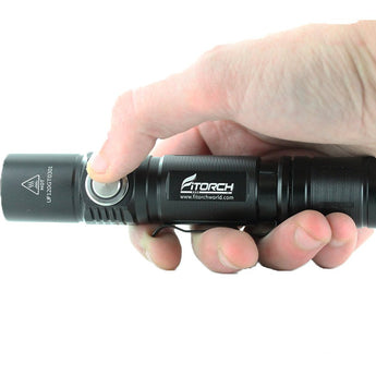 Fitorch P20RGT Rechargeable LED Flashlight and PowerBank - CREE XP-L - 1180 Lumens - Uses 1 x 18650 (included) or 2 x CR123A