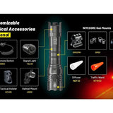 Nitecore P23i USB-C Rechargeable Tactical LED Flashlight - 3000 Lumens - Luminus SFT-70 - Includes 1 x 21700