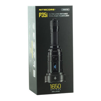 Nitecore P35i USB-C Rechargeable Dual Beam LEP Flashlight - 6 x CREE XP-G3 and 1 x LEP - 3000 Lumens - Includes 1 x 21700