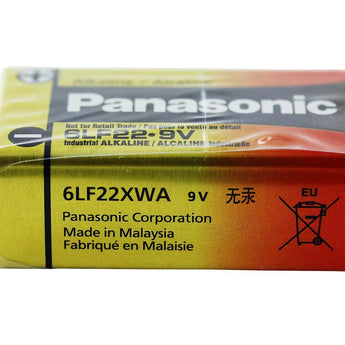 Panasonic Industrial 6LF22XWA1SB (210 Pack) Alkaline 9V Battery with Snap Connector (6LF22XWA/1SB) - Case of 210