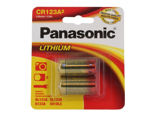 Panasonic CR123A 2 Pack - Blister Pack