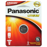 Panasonic CR2025 165mAh 3V Lithium (LiMnO2) Coin Cell Battery - 1 Piece Standard Size Carded Packaging
