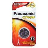 Panasonic CR2032 220mAh 3V Lithium (LiMnO2) Coin Cell Battery - 1 Piece Narrow Size Carded Packaging