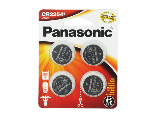 Panasonic CR2354 560mAh 3V Lithium Primary (LiMnO2) Coin Cell Watch Battery - 4 Piece Carded Packaging