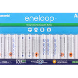Panasonic Eneloop BK-3MCCA12FA-12AA AA 2000mAh 1.2V Low Self Discharge Nickel Metal Hydride (NiMH) Button Top Batteries - 12 Pack Retail Card