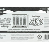 Panasonic Eneloop BK-4MCCA12FA AAA 800mAh 1.2V Low Self Discharge Nickel Metal Hydride (NiMH) Button Top Batteries - 12 Pack Retail Card