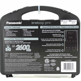 Panasonic Eneloop Pro Power Pack - 4-Channel Charger, 8 x Eneloop Pro AA, 2 x Eneloop Pro AAA Batteries (K-KJ17KHC82A)