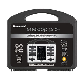 Panasonic Eneloop Pro Power Pack - 4-Channel Charger, 8 x Eneloop Pro AA, 2 x Eneloop Pro AAA Batteries (K-KJ17KHC82A)