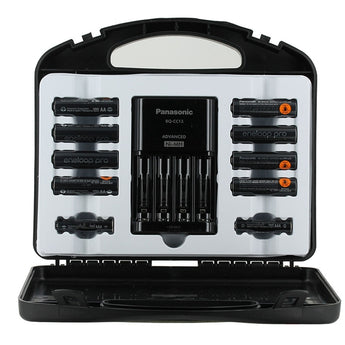 Panasonic Eneloop Pro Power Pack - 4-Channel Charger, 8 x Eneloop Pro AA, 2 x Eneloop Pro AAA Batteries (K-KJ17KHC82A)
