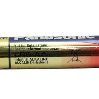 Panasonic Industrial LR6XWA-B (500 Pack) Alkaline 1.5V AA Button Top Battery - Bulk (LR6XWA/B) - Case of 500