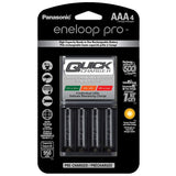 Panasonic Eneloop Pro 4-Position Quick Charger with 4 x 950mAh NiMH Low Self Discharge AAA Batteries (K-KJ55K3A4BA)