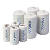 Panasonic Eneloop C and D Cell Spacer AA Battery Converters - 8 Pack