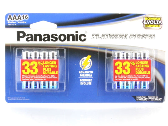 Panasonic Platinum Power AAA Alkaline Batteries - Package Shot
